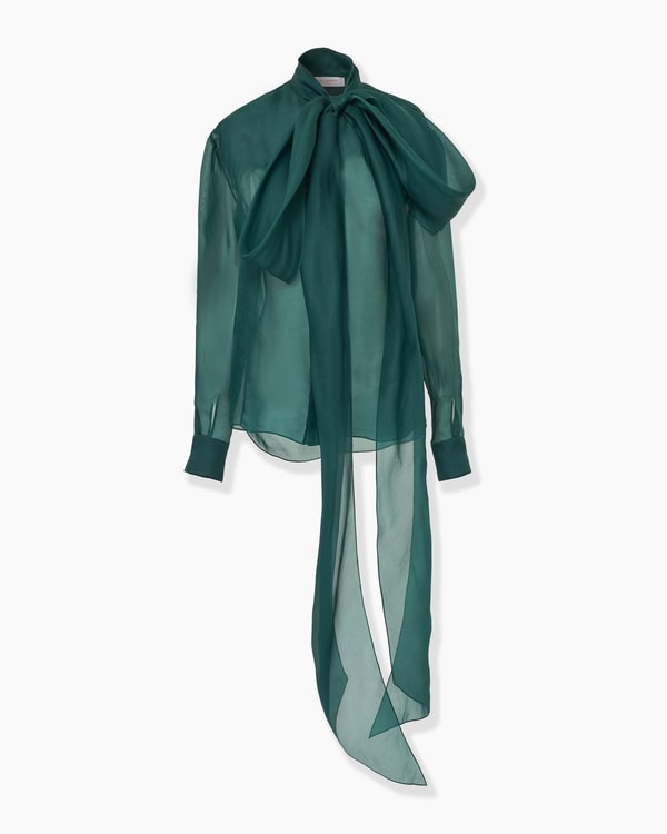 Organza Top with Bow